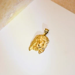 Cabeza de Cristo Colgante de Oro 9k con 30 mm. estampado