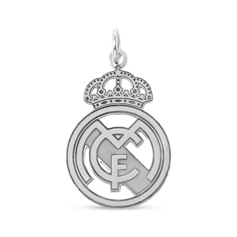 Real Madrid CF Colgante Plata Ley 925m macizo 30 mm. brillo mate. Gra