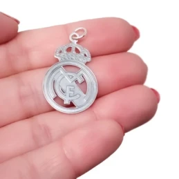 Real Madrid CF Colgante Plata Ley 925m macizo 30 mm. brillo mate. Gra