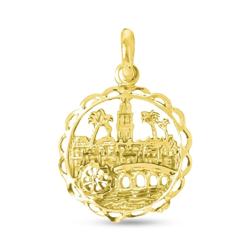 Albolafia de Córdoba Colgante del Escudo en Oro de 18k macizo de 21 m