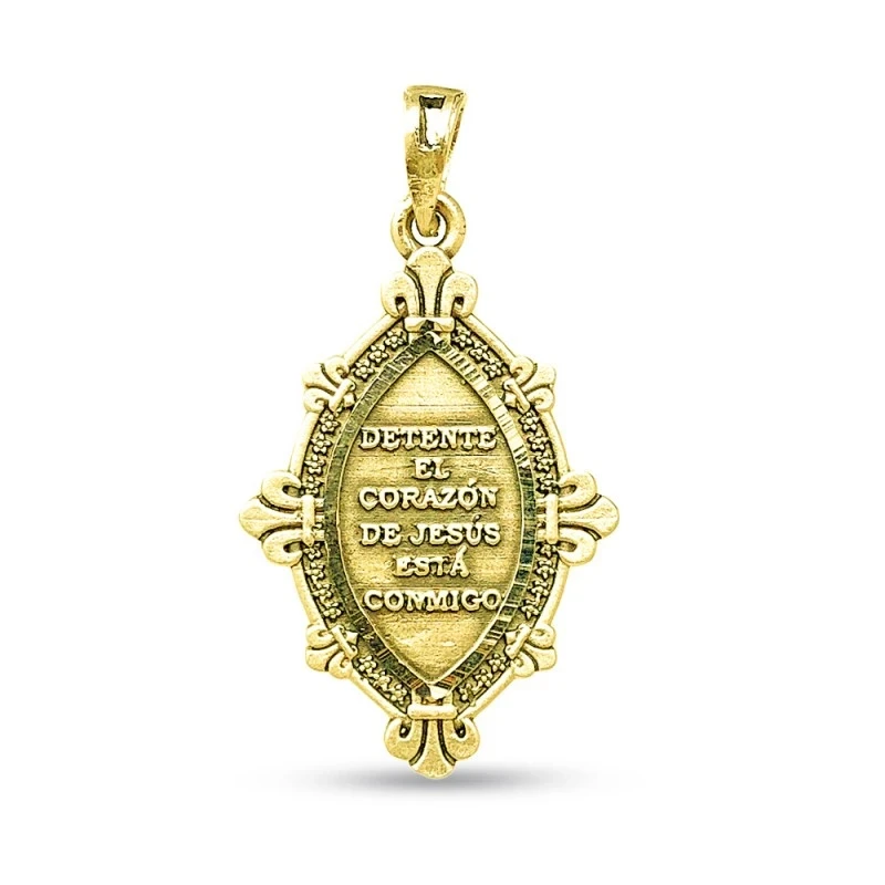 Detente Corazón de Jesús Medalla Colgante en Oro de 18k maciza con 38