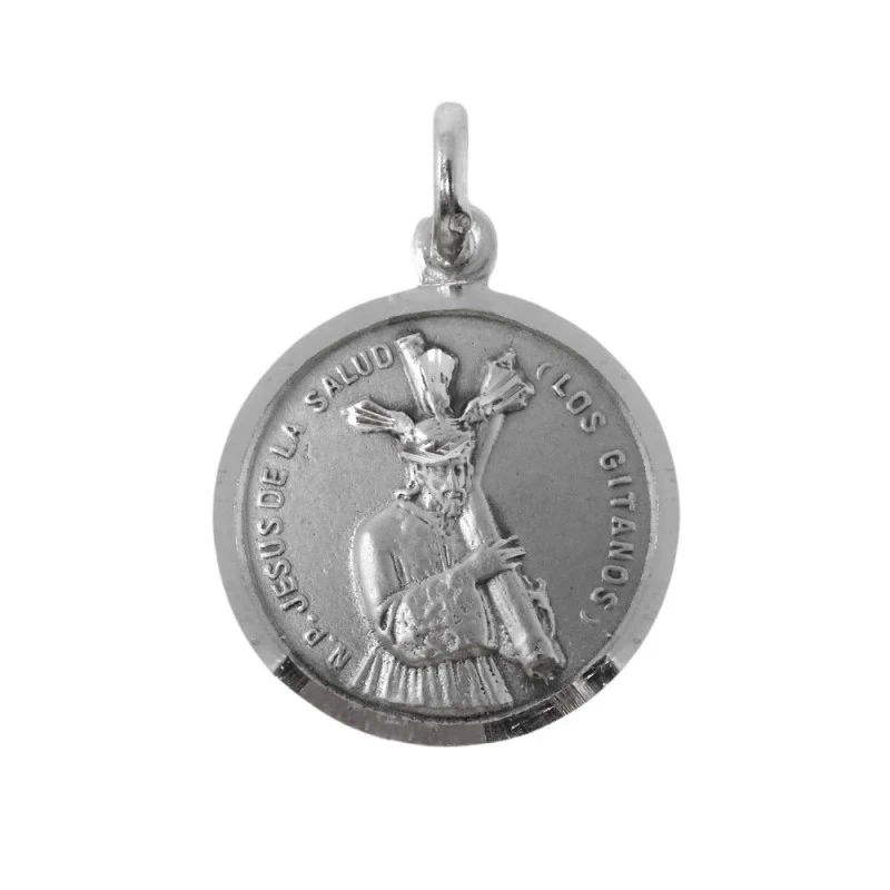 Cristo de los Gitanos medalla plata 925m 19mm. Ntro Padre Jesús de la