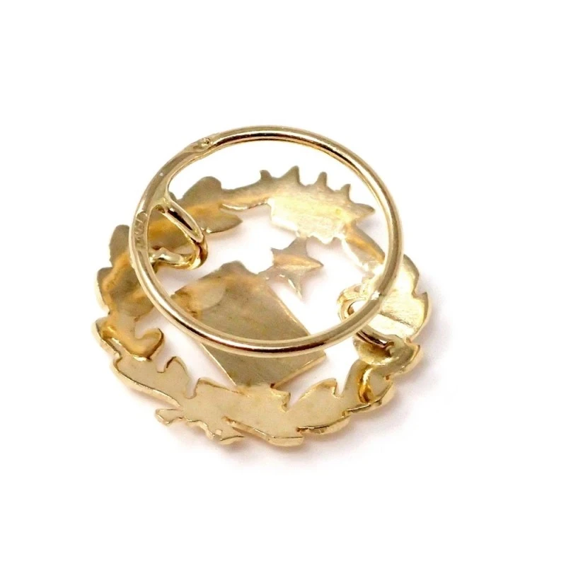 Pin solapa Notario oro 18k insignia profesional 16mm.