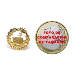 Pin solapa Notario oro 18k insignia profesional 16mm.