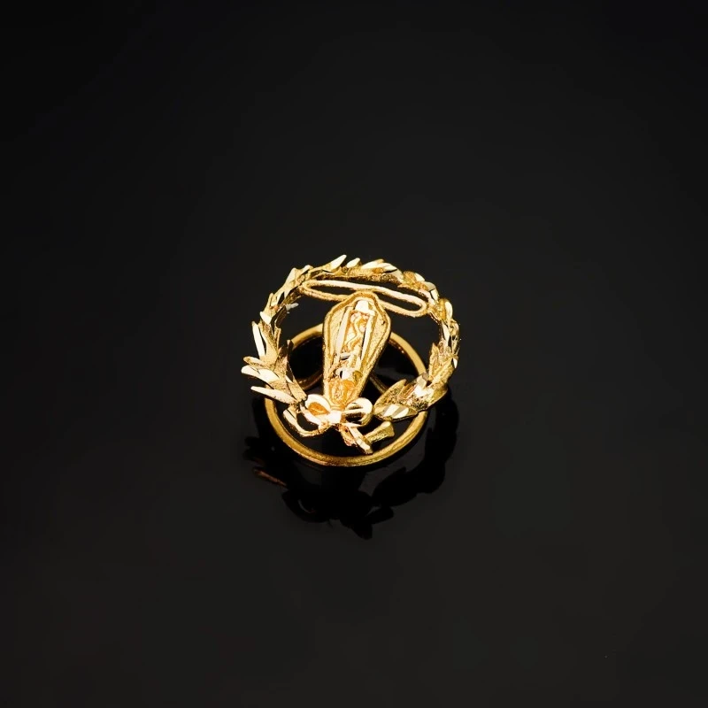 Electrónico Insignia Profesional Escudo Oro 18k unisex 16 mm. alfiler