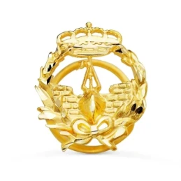 Ingeniero Naval Insignia Profesional Escudo Oro 18k unisex 17 mm. alf