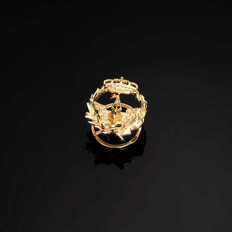 Ingeniero Naval Insignia Profesional Escudo Oro 18k unisex 17 mm. alf