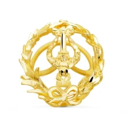 Músico Insignia Profesional Escudo Oro 18k unisex 16 mm. alfiler pin