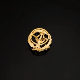 Músico Insignia Profesional Escudo Oro 18k unisex 16 mm. alfiler pin