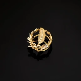 Periodismo Insignia Profesional Escudo Oro 18k unisex 17 mm. alfiler