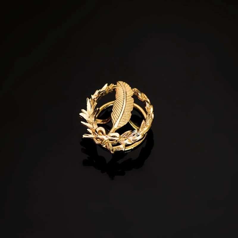 Periodismo Insignia Profesional Escudo Oro 18k unisex 17 mm. alfiler