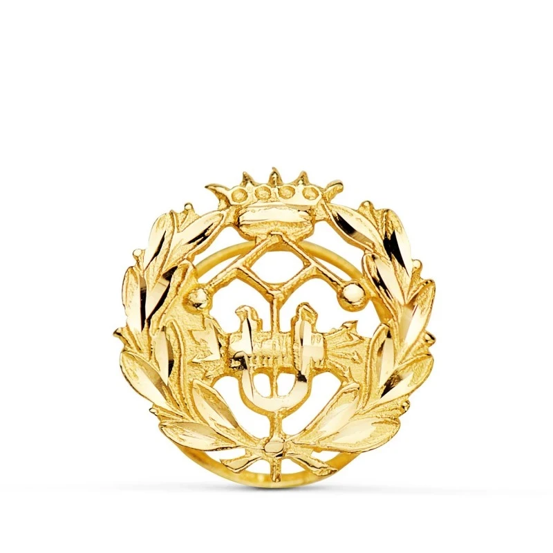 Ingeniero Industrial Insignia Profesional Escudo Oro 18k unisex 15 mm