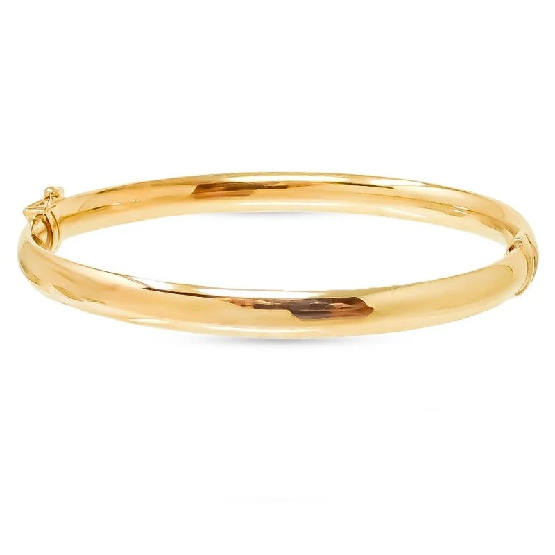 Pulsera rígida Brazalete Latón chapado oro 60 mm. diámetro. Chapado O