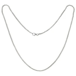 Cadena plata Ley 925m cordón 50cm. macizo ancho 2mm. liso cierre mosq