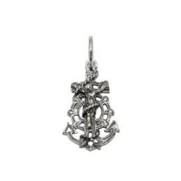 Cruz Marinera Colgante Plata Ley 925m unisex 20 mm. Cristo oxidada