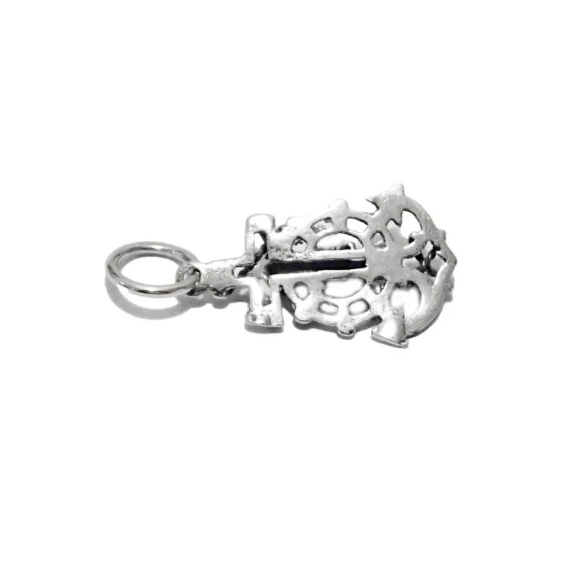 Cruz Marinera Colgante Plata Ley 925m unisex 20 mm. Cristo oxidada