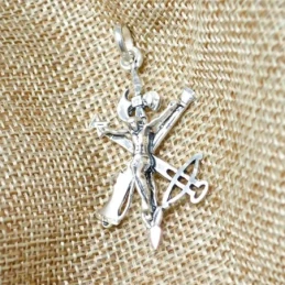Colgante Plata Ley 925m Cristo de la Legión 44mm. [AB9284]