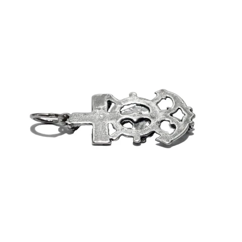 Cruz Marinera Virgen del Carmen Colgante Plata Ley 925m unisex 26 mm.
