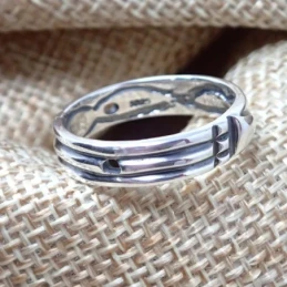Anillo Sortija Atlante en Plata de Ley 925m amuleto unisex