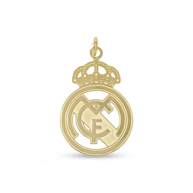 Real Madrid CF Colgante Plata Ley 925m macizo de 20 mm. chapado oro.
