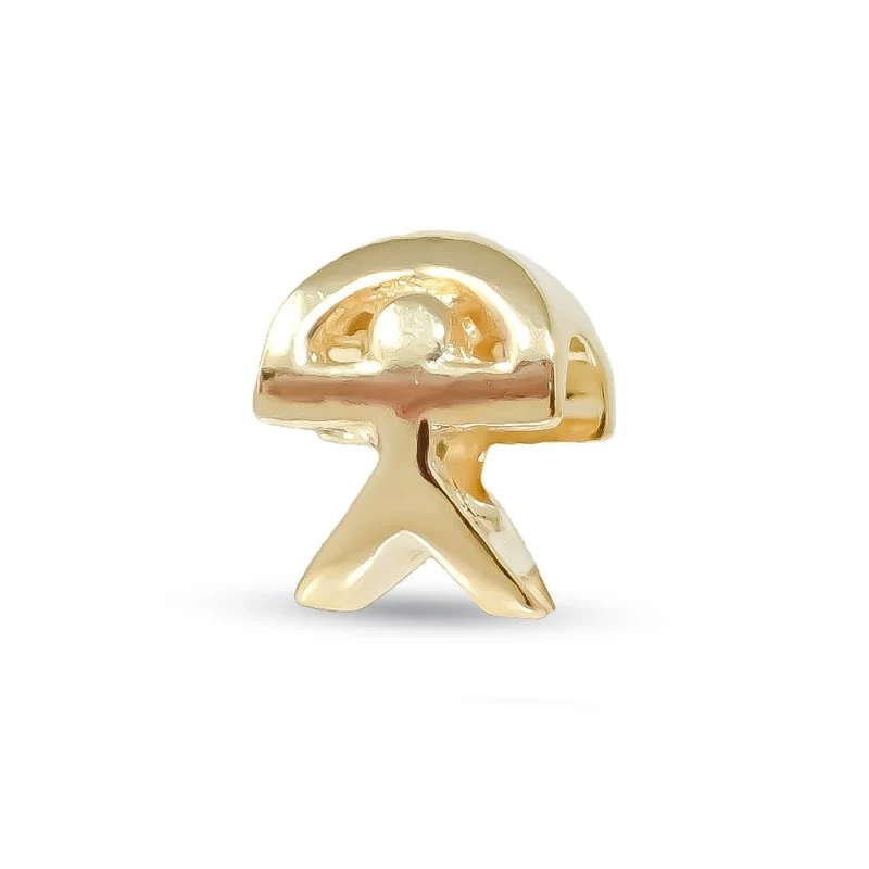 Abalorio Charm Indalo en Plata Ley 925 amuleto chapado en oro de 12 x
