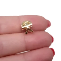 Abalorio Charm Indalo en Plata Ley 925 amuleto chapado en oro de 12 x