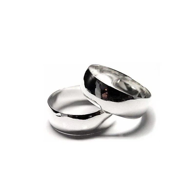 Alianza plata Ley 925m lisa grosor 6mm. brillo [AC0240]