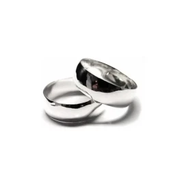 Alianza plata Ley 925m lisa grosor 6mm. brillo [AC0240GR]