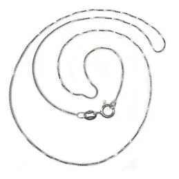 Cadena plata ley 925m lisa 40cm. veneciana 0.12mm. [AB0364]