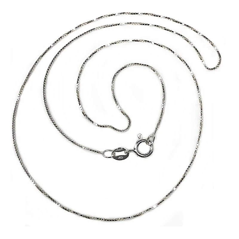 Cadena plata ley 925m lisa 40cm. veneciana 0.12mm. [AB0364]