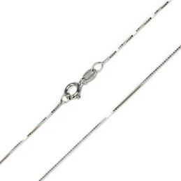 Cadena plata ley 925m lisa 40cm. veneciana 0.12mm. [AB0364]