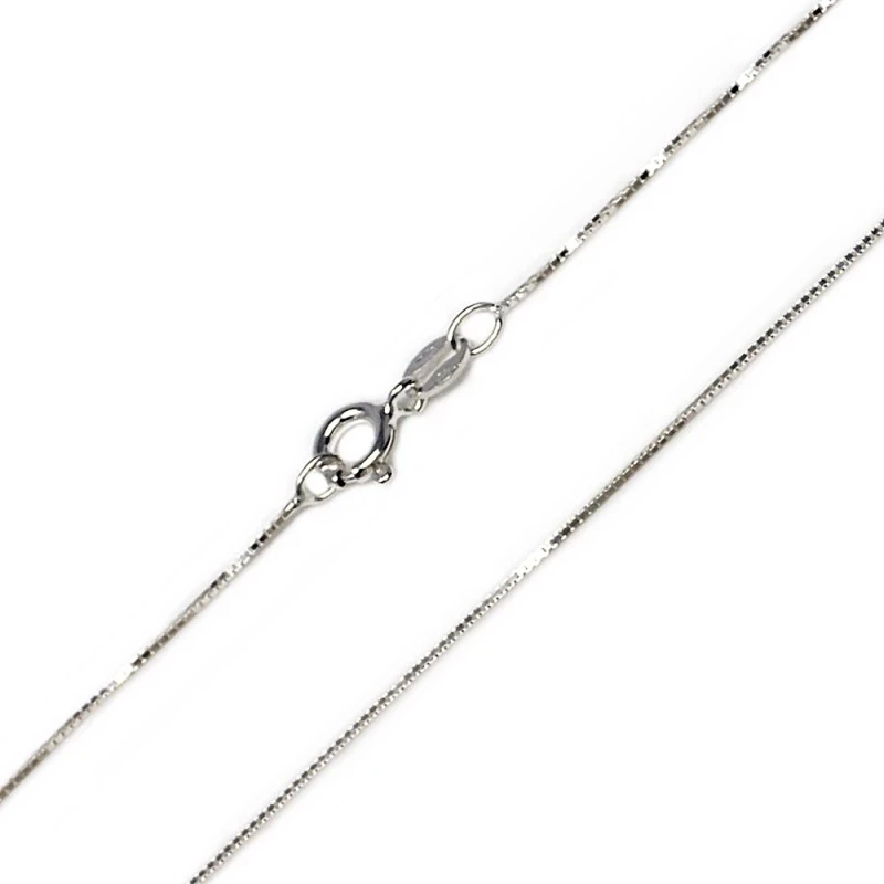 Cadena plata ley 925m lisa 40cm. veneciana 0.12mm. [AB0364]