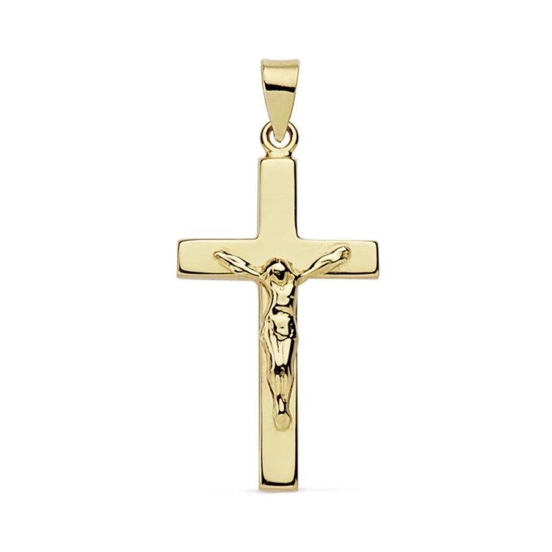 Colgante oro 18k cruz Cristo 23mm. crucifijo [AB8751]