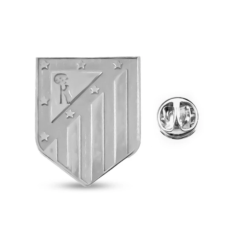 Atlético de Madrid Pin Plata Ley 925m hombre 18 mm. escudo actual mat