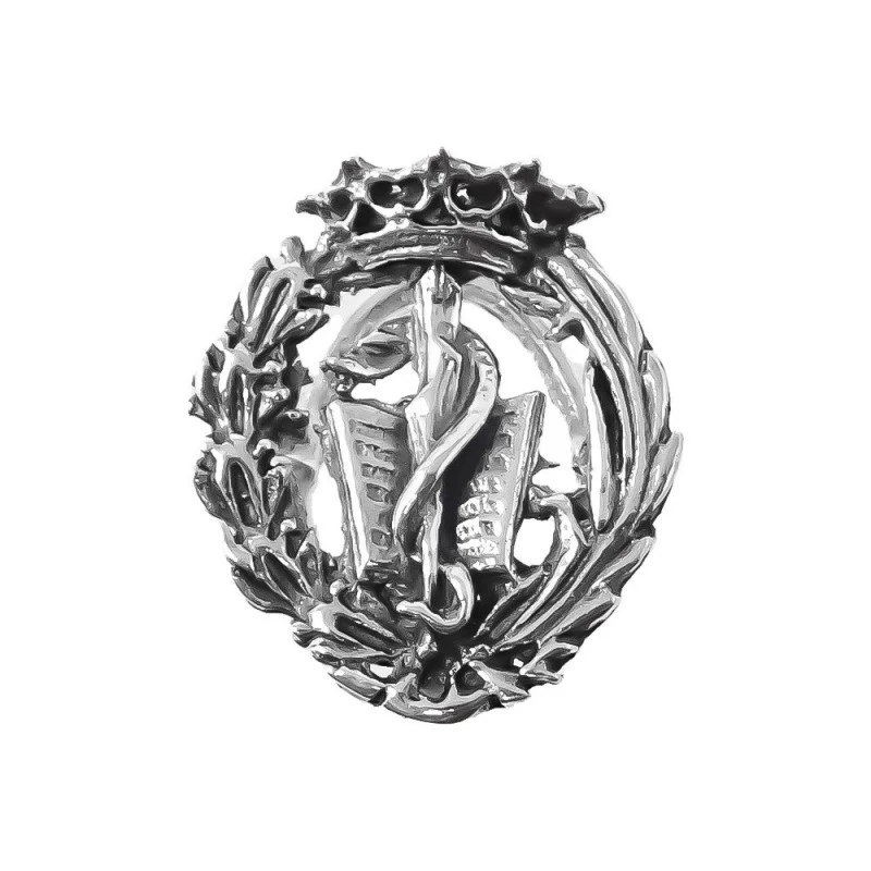 Insignia Profesional de Medicina 18 mm. Plata de Ley 925m macizo escu