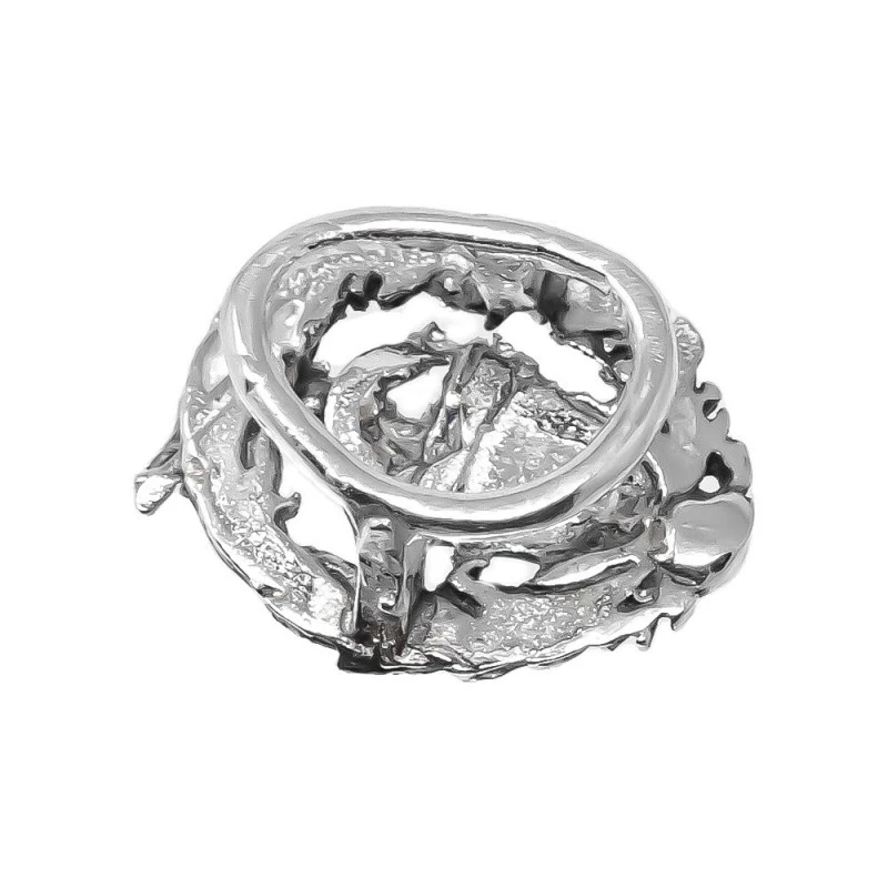 Insignia Profesional de Medicina 18 mm. Plata de Ley 925m macizo escu