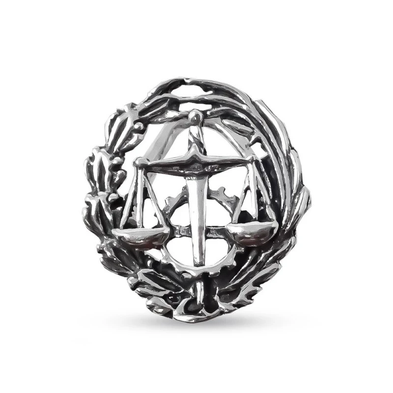 Insignia Profesional de Graduado Social 18 mm. Plata de Ley 925m maci