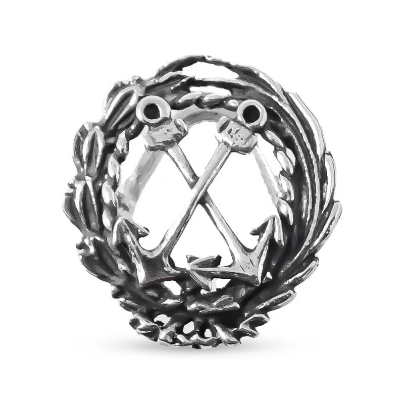Insignia Profesional de Marina Mercante 18 mm. Plata de Ley 925m maci