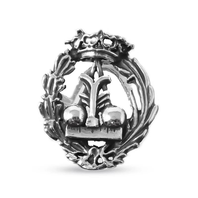 Insignia Profesional de Física 18 mm. Plata de Ley 925m macizo escudo