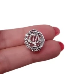 Insignia Profesional de Música 18 mm. Plata de Ley 925m macizo escudo