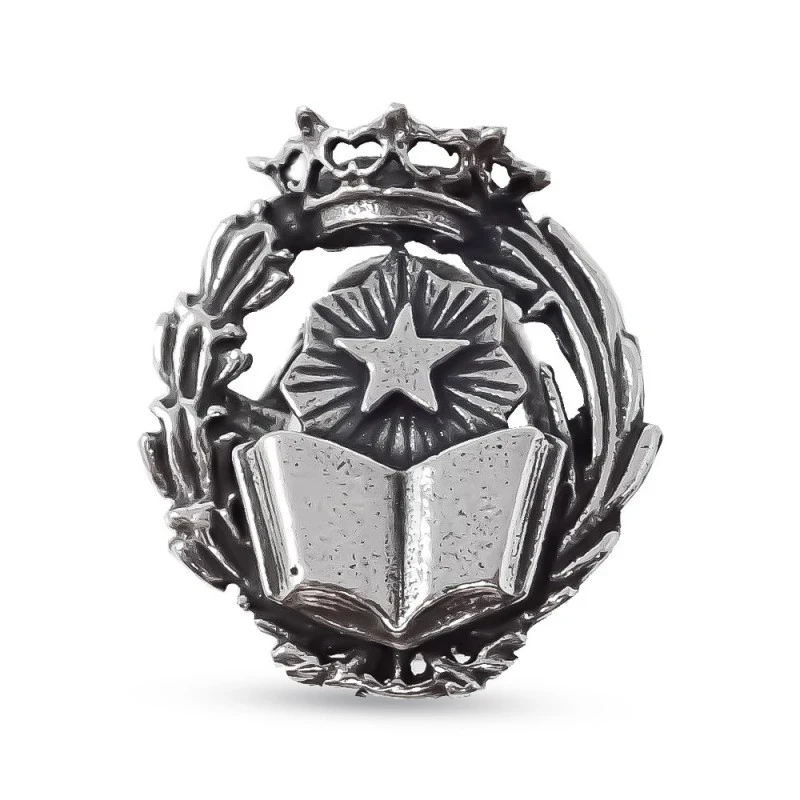 Insignia Profesional de Notario 18 mm. Plata de Ley 925m macizo escud