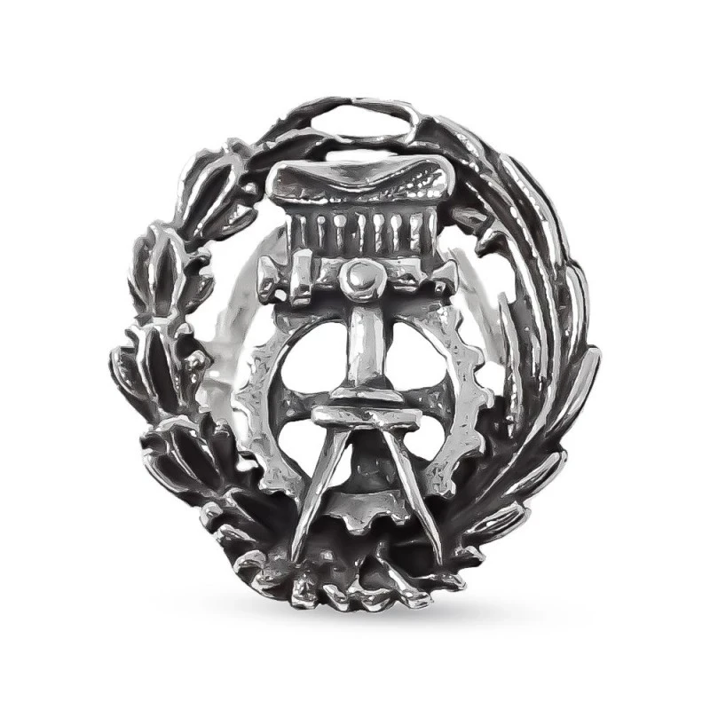 Insignia Profesional de Delineante 17 mm. Plata de Ley 925m macizo es