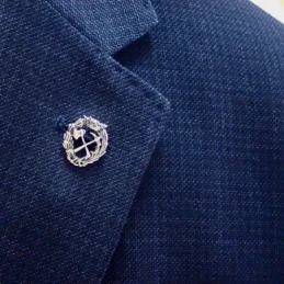 Insignia Profesional de Ingeniería de Montes 18 mm. Plata de Ley 925m