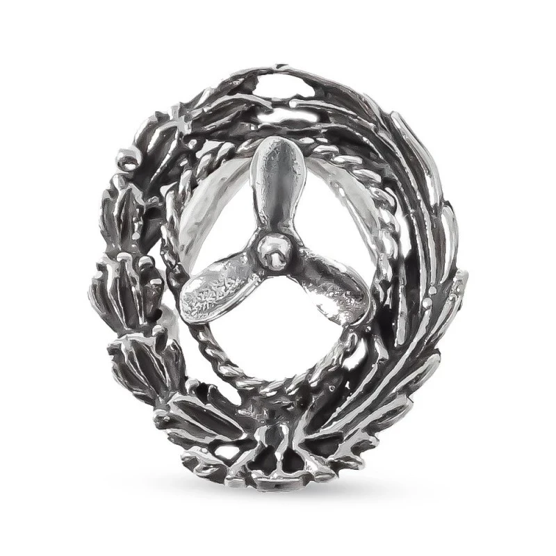 Insignia Profesional de Maquinaria Naval 18 mm. Plata de Ley 925m mac