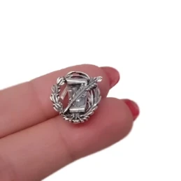 Insignia Profesional Secretario Administrativo 18 mm. Plata Ley 925m