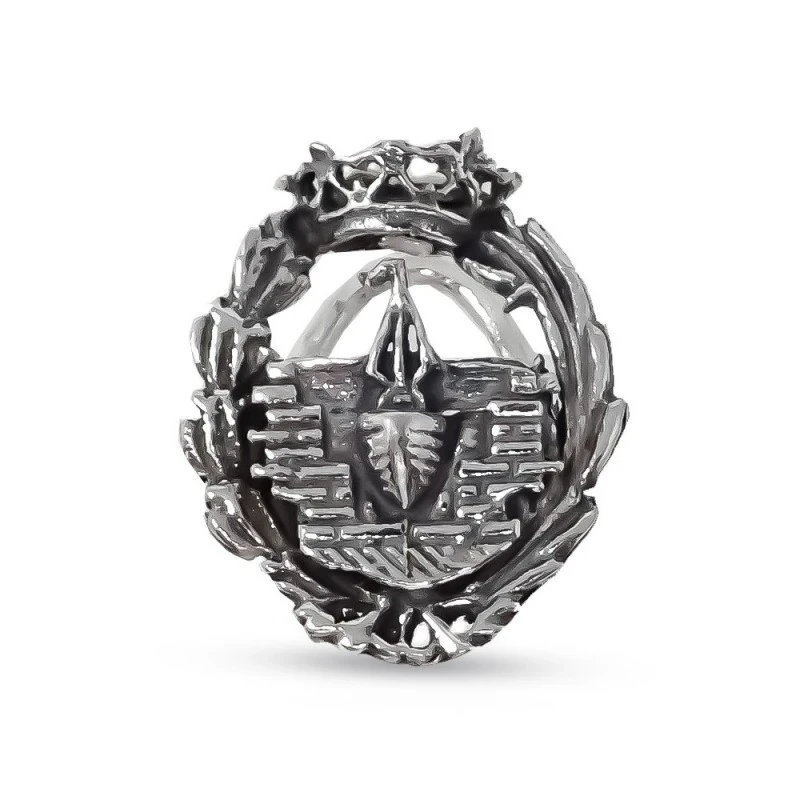 Insignia Profesional de Ingeniería Naval 19 mm. Plata de Ley 925m mac