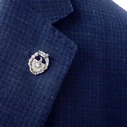 Insignia Profesional de Ingeniería Naval 19 mm. Plata de Ley 925m mac