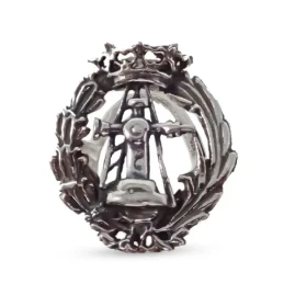 Insignia Profesional de Topógrafo 18 mm. Plata de Ley 925m macizo esc