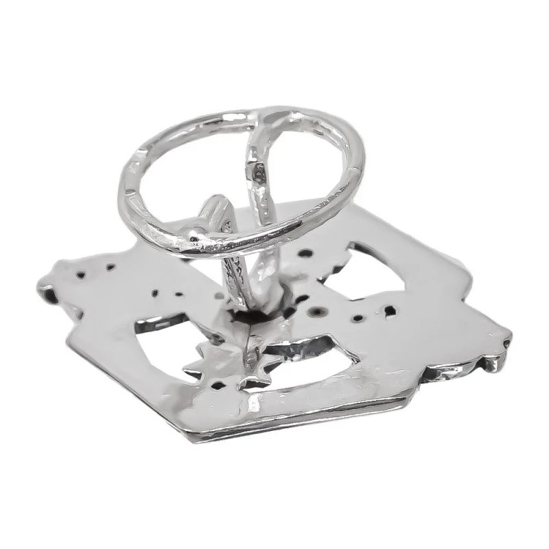 Insignia Profesional de Bioquímica 25 mm. Plata de Ley 925m macizo es