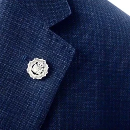 Insignia Profesional de Procurador Juez 18 mm. Plata de Ley 925m maci